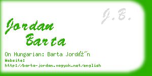 jordan barta business card